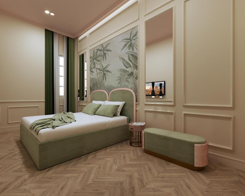Hotel La Gemma Флоренция Экстерьер фото 3D rendering of a bedroom